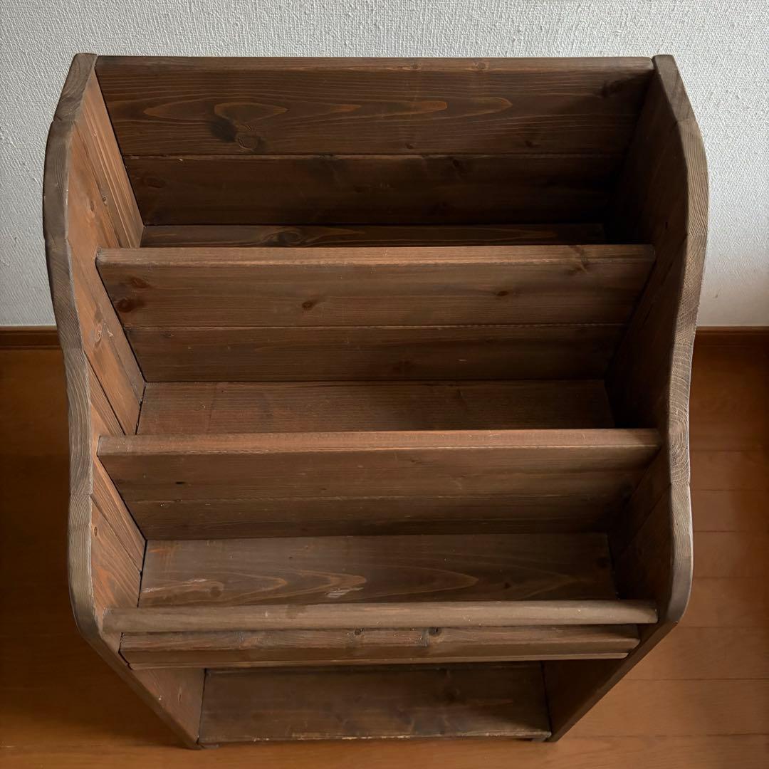 【週末】オーダーメイド 木製本棚 マガジンラック 絵本棚 ナチュラルインテリア