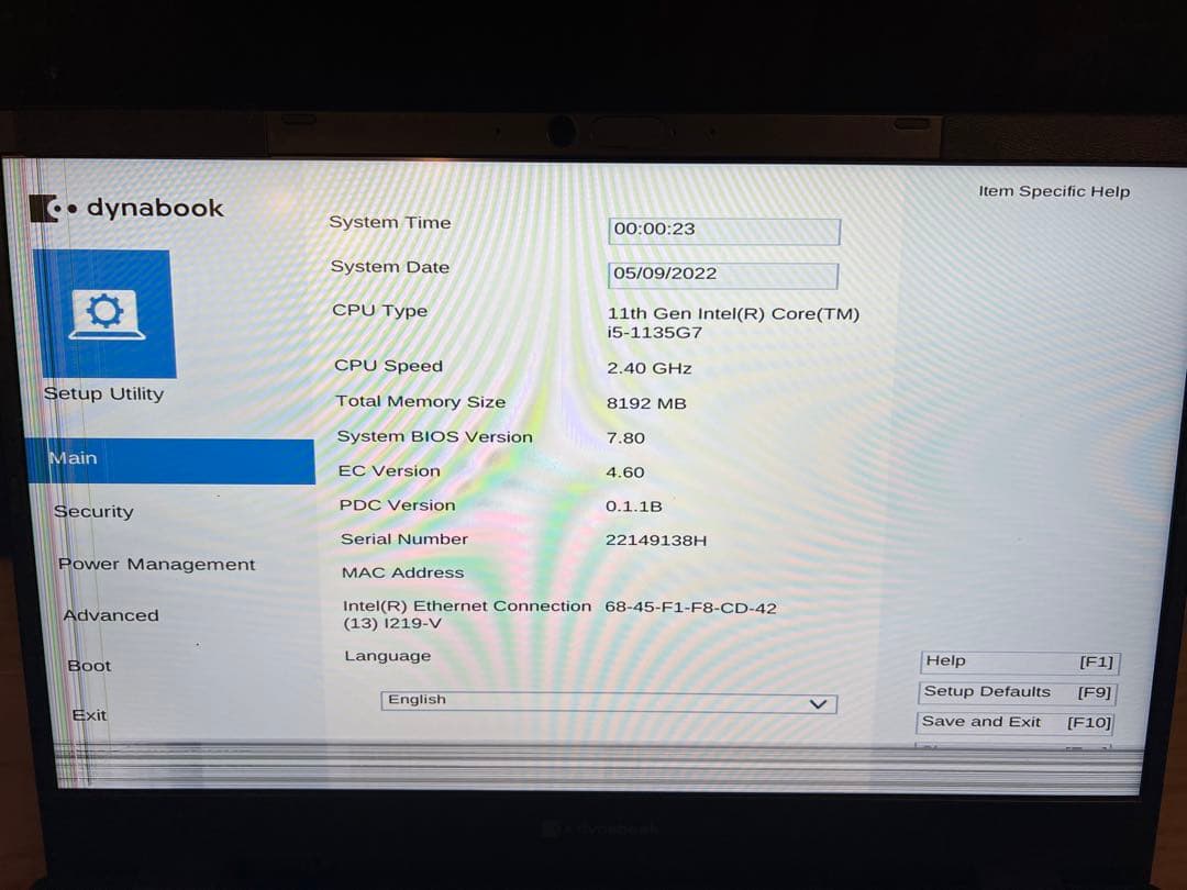 ジャンク、dynabook G83/HU Intel Core i5 ノートPC