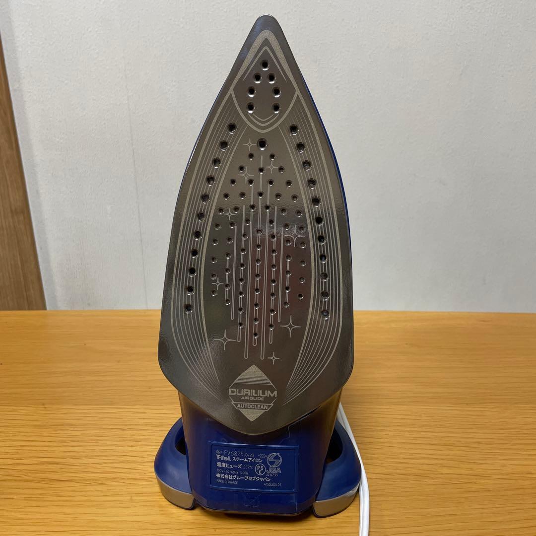 【美品】Tefal スチームアイロン ネイビー ターボプロ　6825