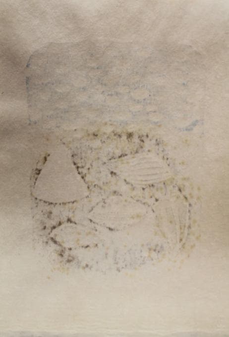 香月泰男 【香月泰男木版画集「タヒチ」（シート7点組額付）】木版画