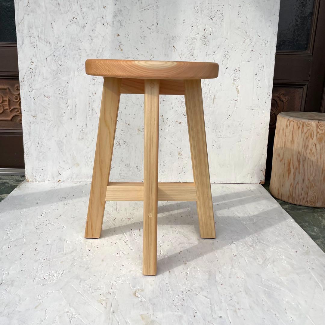 きくれんぢ　国産ひのき　丸椅子　木製スツール
