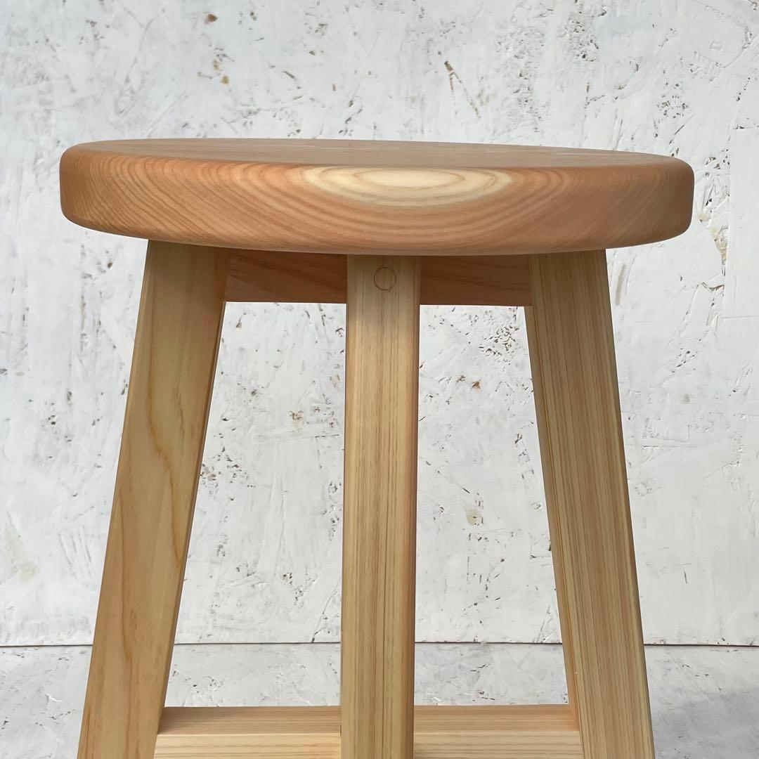 きくれんぢ　国産ひのき　丸椅子　木製スツール