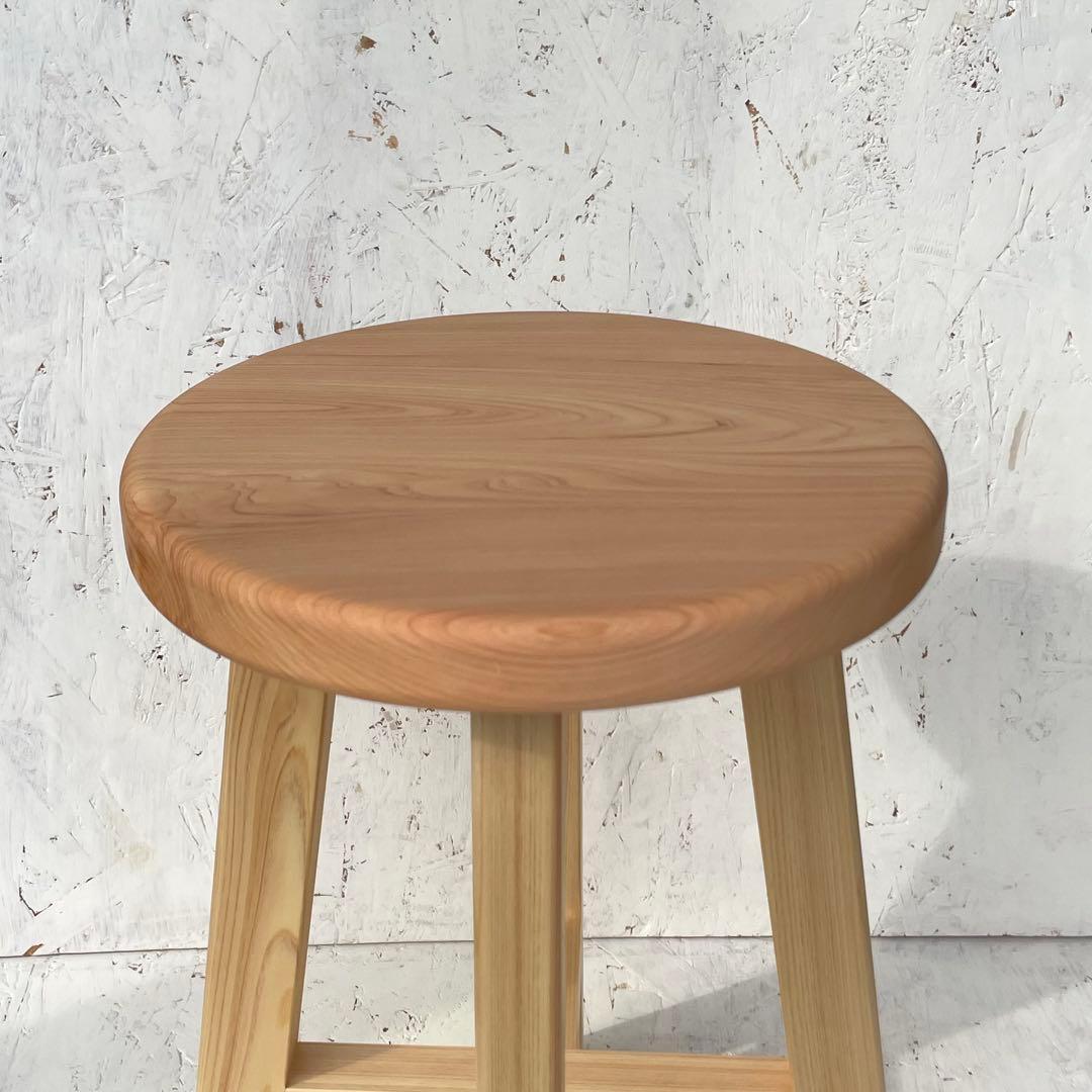 きくれんぢ　国産ひのき　丸椅子　木製スツール