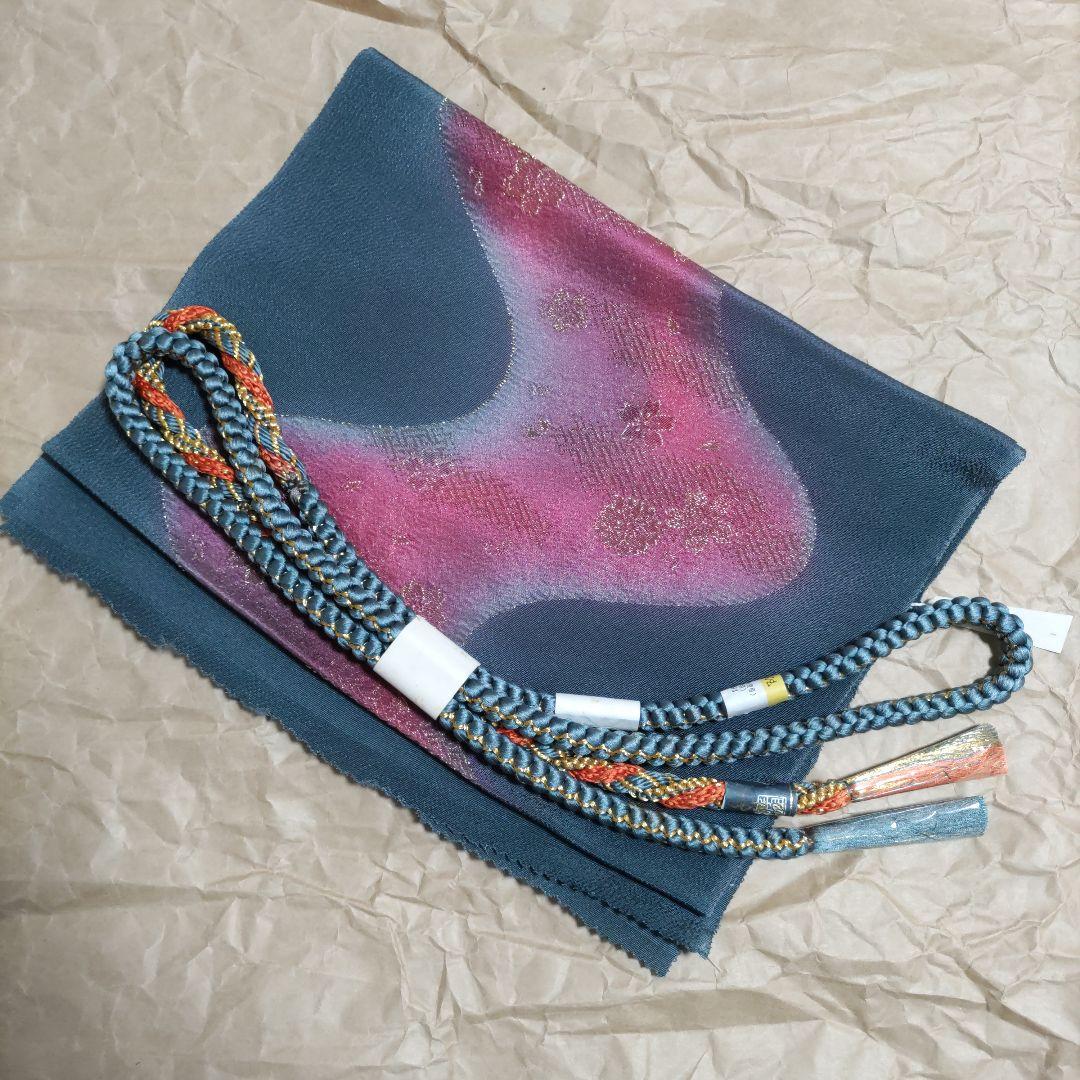 桜柄帯揚げ手組紐帯締めセット