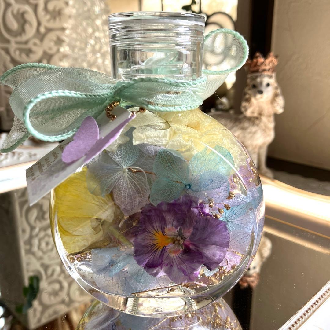 ◆ハーバリウム　315 ラナンとバラの春色bottle *.:。✿*゜