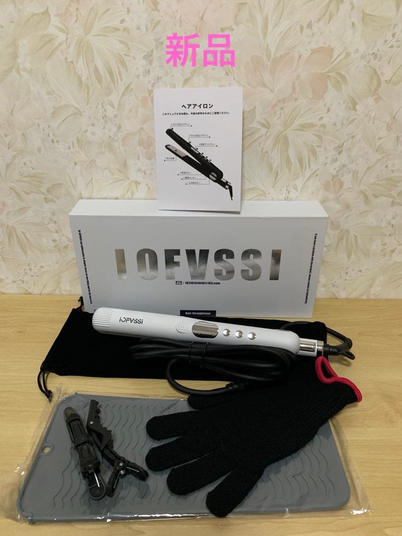 ❣️布製プレート❣️ヘアアイロン マイナスイオン 温度設定可能 耐熱ポーチ付