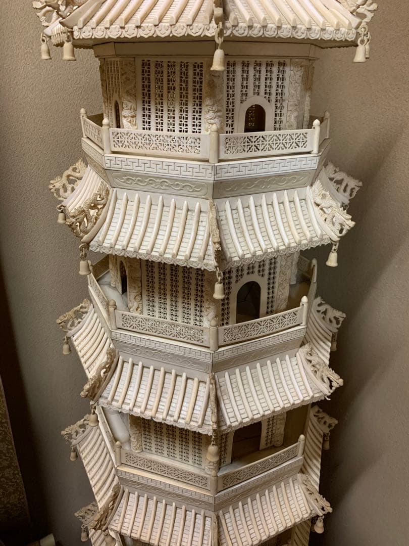 五重塔　中国美術　骨董品　美術品　龍　縁起物　置物　古美術
