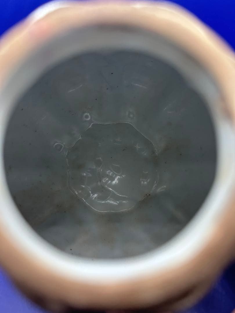 中国古玩 唐物 大清乾隆年製 款 粉彩 百蝶文 瓢箪型 蓋付壺 時代物