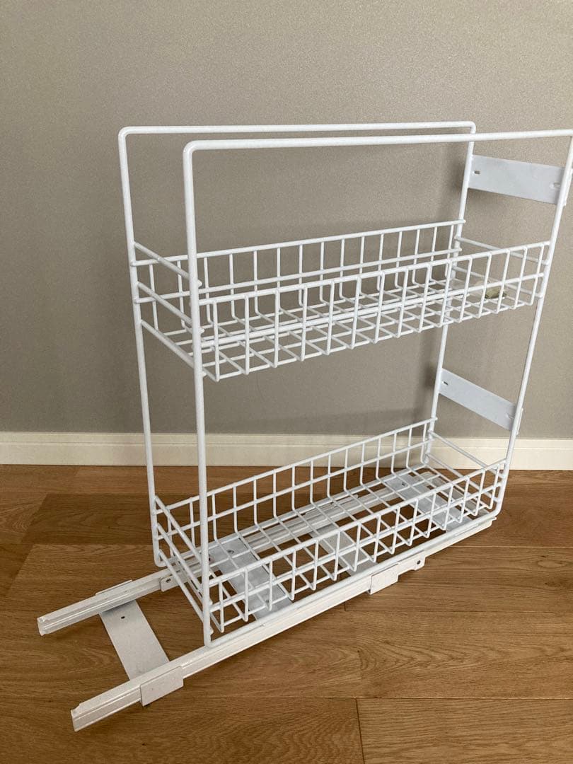 キッチンDIY スライドストッカー　コンロ横隙間収納スパイス収納ラックリフォーム