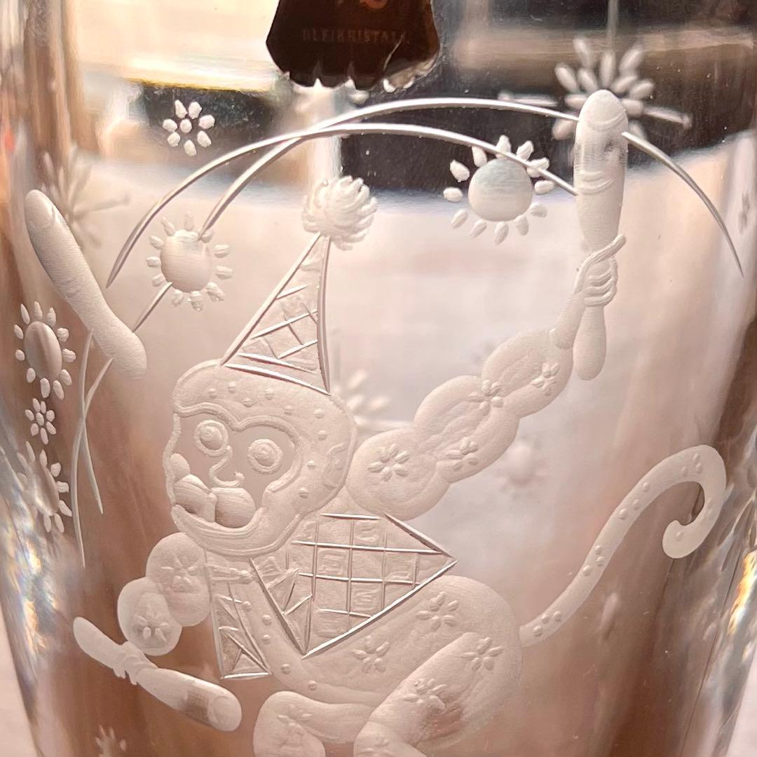 マイセン クリスタル さる 猿 花瓶 フラワーベース