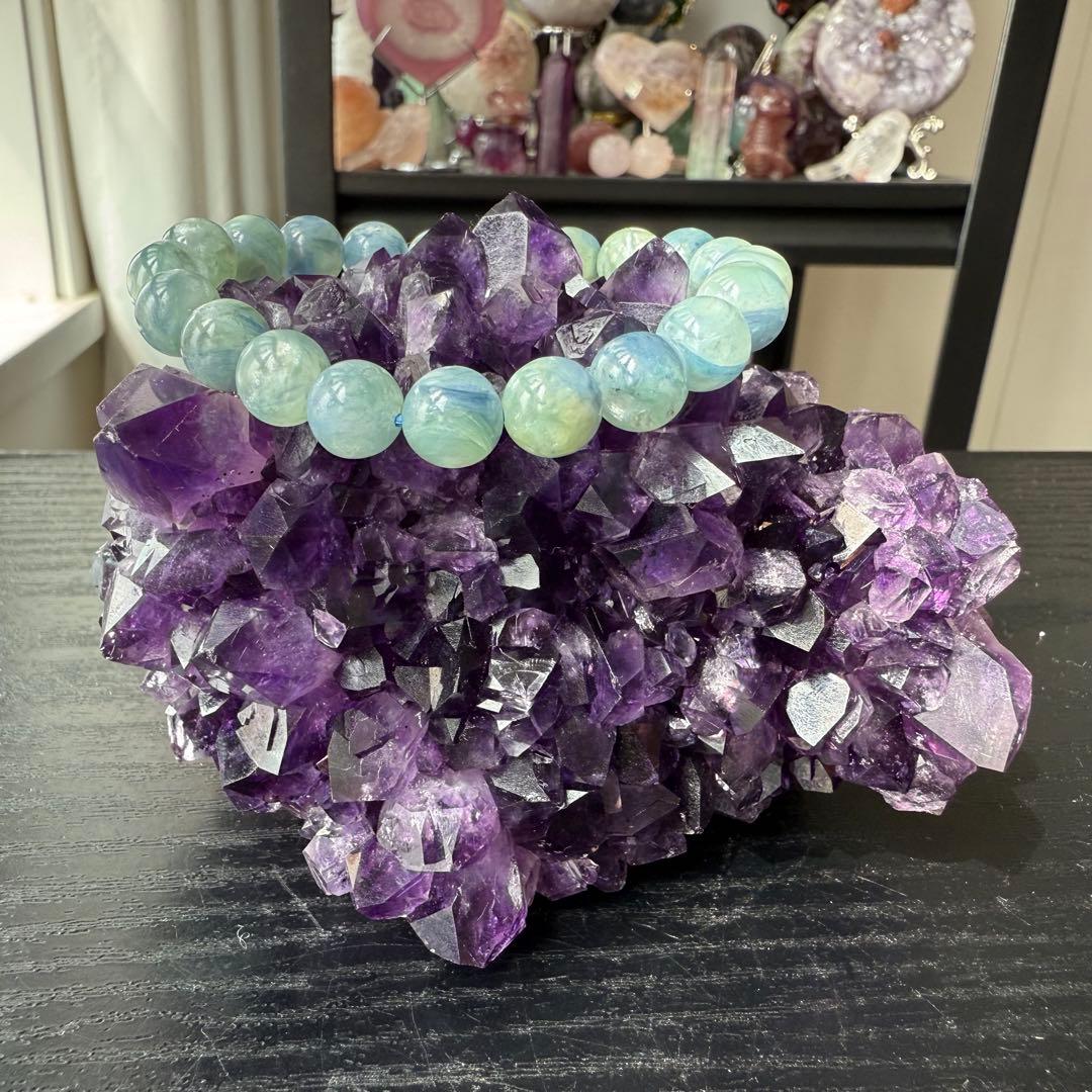 天然石アメジストの原石　置物NO.090713