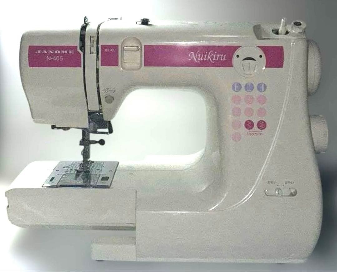 【現品限り】ジャノメ コンパクト電動ミシン本体 N-405 ロックカッター内蔵