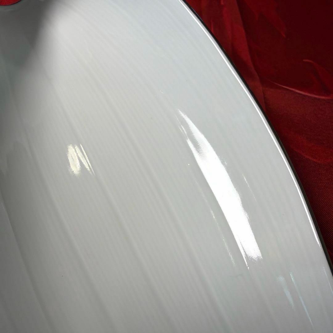 ー美濃焼ー 【極美品】 祥泉窯 プラチナリム 脚付リーフ型皿揃　5枚