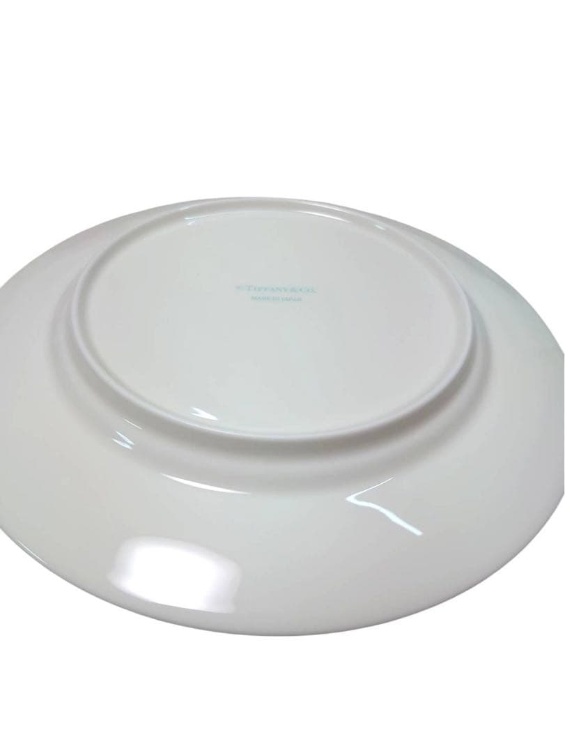 未使用 Tiffany & Co. プラチナブルーバンド デザートペアプレート