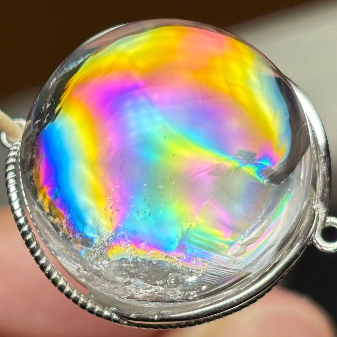 極上 大粒 天然アイリスクォーツS925 Ｋ839