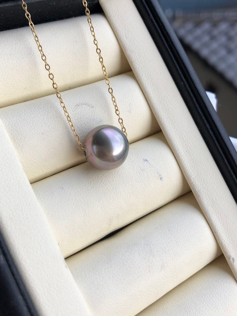 希少色　黒蝶真珠ネックレスPJ5