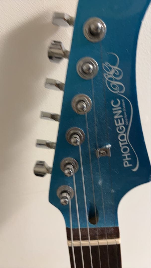 エレキギター 青 3ピックアップ ギターケース付き