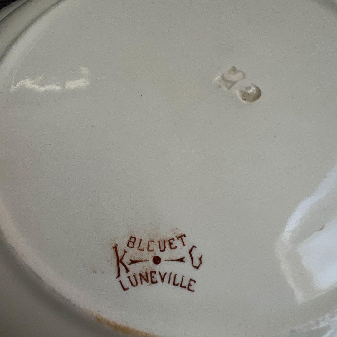 Luneville “BLEUET” 皿　矢車菊　リュビネル　フランス④