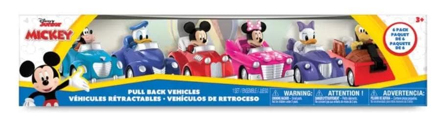 ＠ディズニー ファンハウス プルバックカー 6個セット ミッキーマウス 車