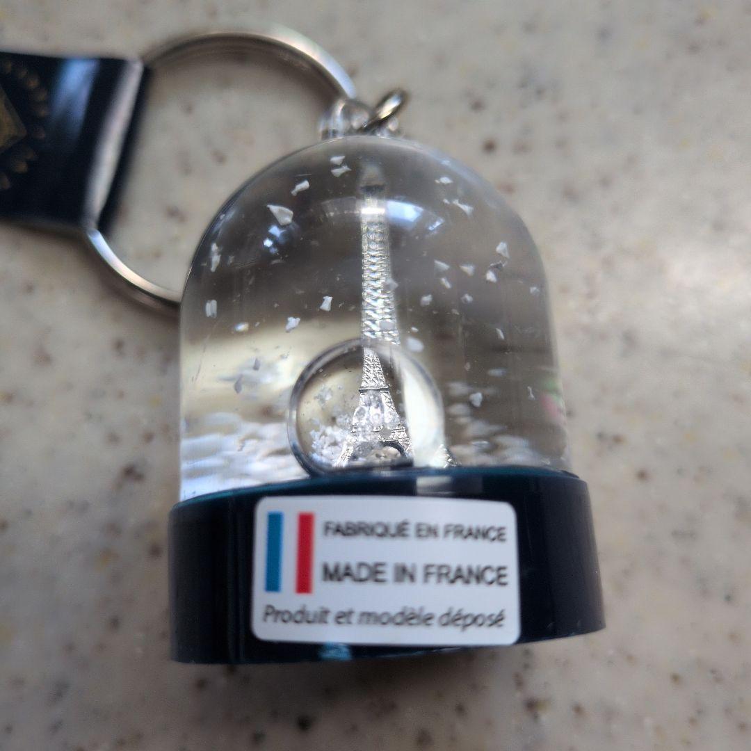 大阪万博　フランス館エッフェル塔 スノードーム型キーホルダー