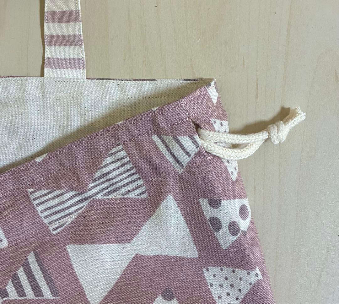 リボンとストライプのピンク ５点セット