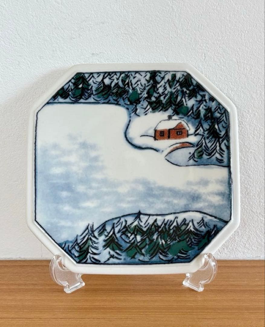 【別注品】ARABIA ヘルヤ \"WINTER KAAMOS\"陶板画(プレート)