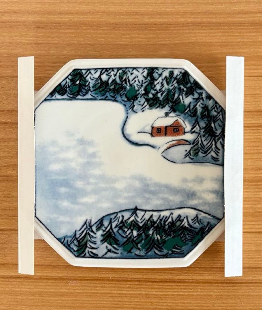 【別注品】ARABIA ヘルヤ \"WINTER KAAMOS\"陶板画(プレート)
