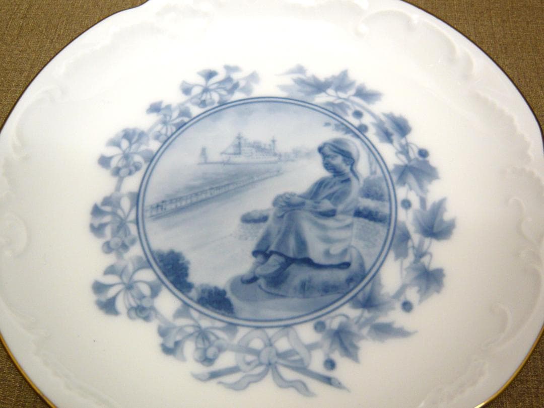 大倉陶園　横浜みなとみらいプレート　高級磁器製　銘々皿5枚セット