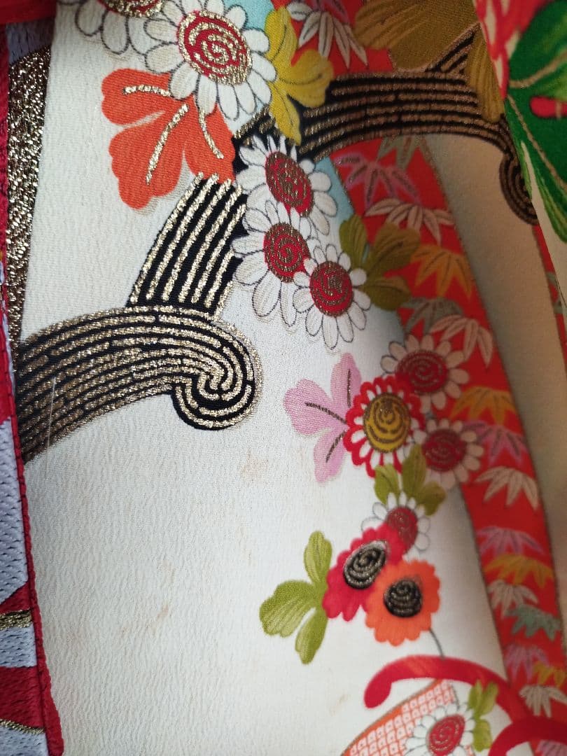 専用☆アンティーククリーム色の着物と帯のセット☆2歳から3歳