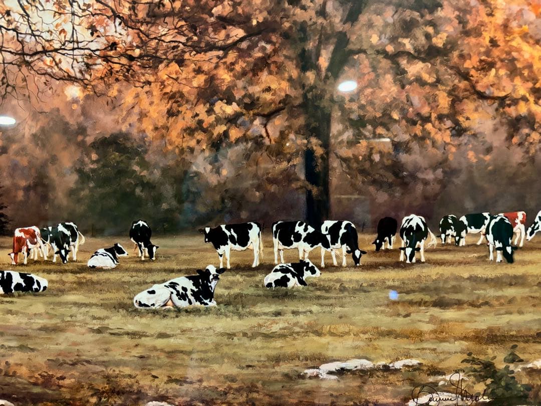 ボニームーア作　秋の農場風景絵画パネル