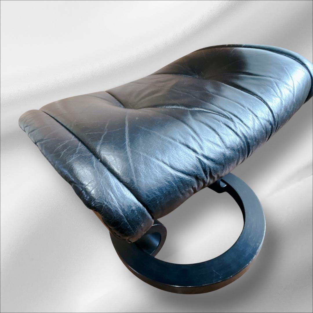 EKORNES エコーネス リクライニングチェア オットマン レザー ブラック