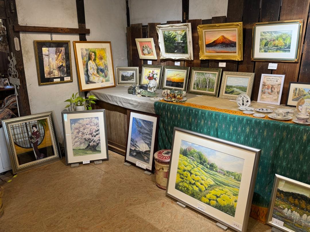 浄土ヶ浜　油彩画 装飾フレーム付き