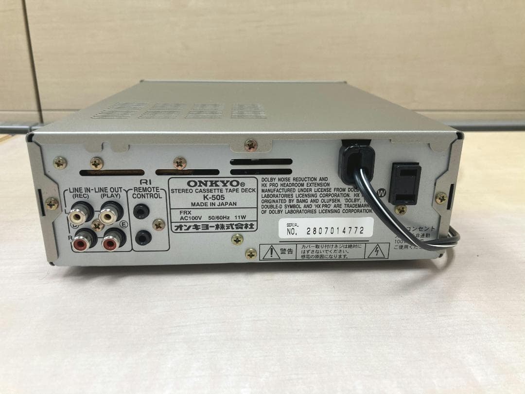 ★整備済み★ONKYO　K-505　カセット　トレーベルト交換済　上美品③