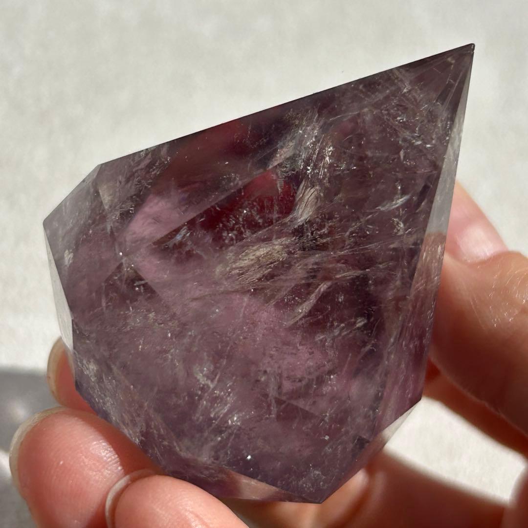 高品質　ファントムアメジスト　ダイヤモンドカット　ダイヤモンド②