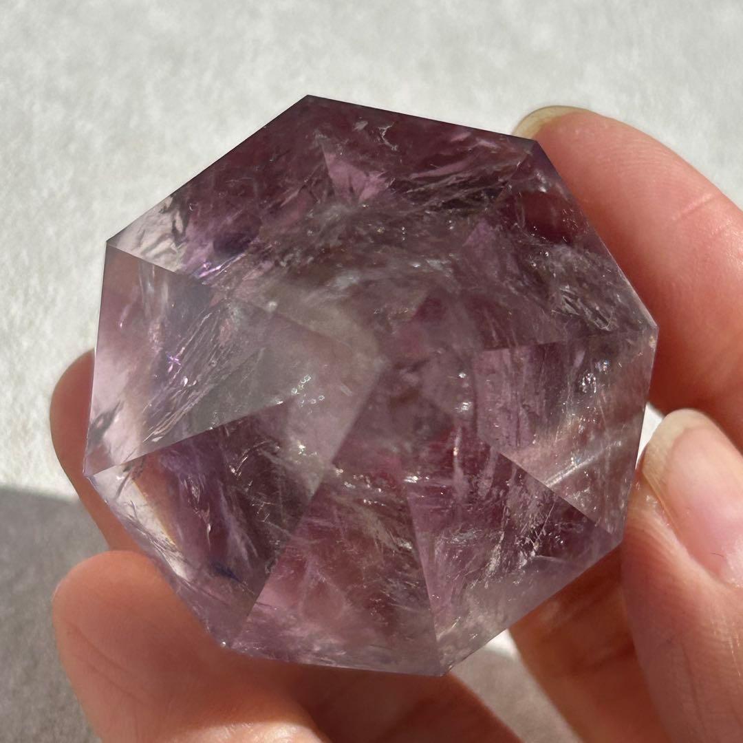 高品質　ファントムアメジスト　ダイヤモンドカット　ダイヤモンド②