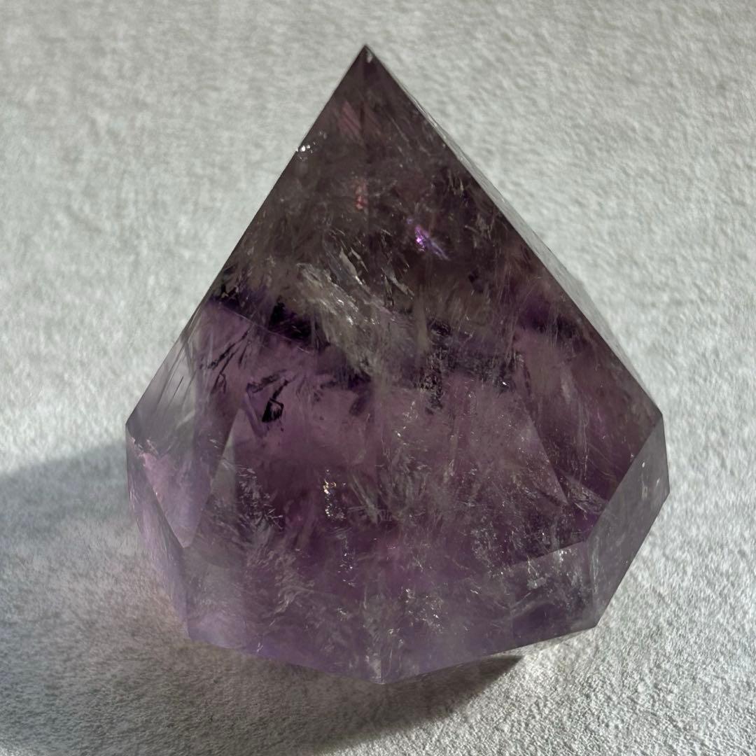 高品質　ファントムアメジスト　ダイヤモンドカット　ダイヤモンド②