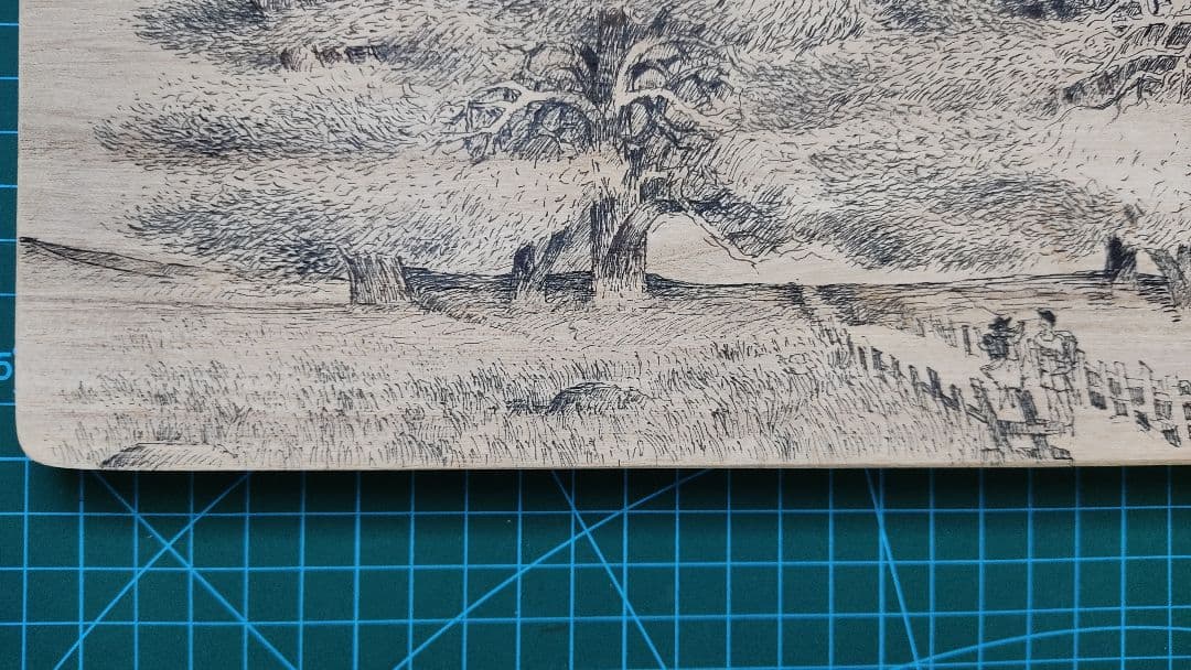 ペン画/板