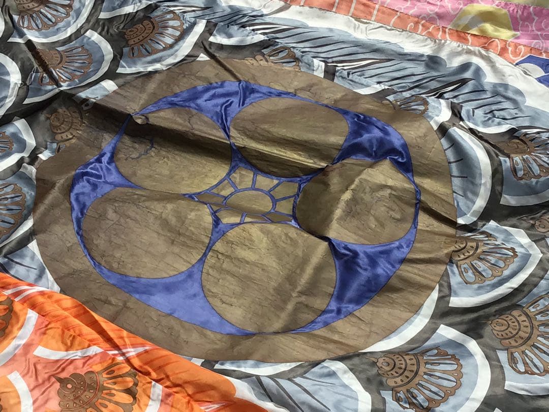 ●逸品〓旧家整理品●高級 鯉のぼり●幸正監修・飛翔之鯉『大利』6M●家紋丸に梅鉢