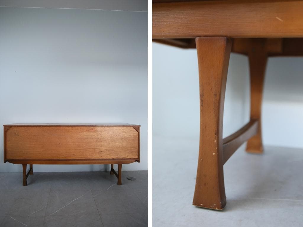 英国アンティークStonehill製サイドボード/木製机テレビ台(92-261)