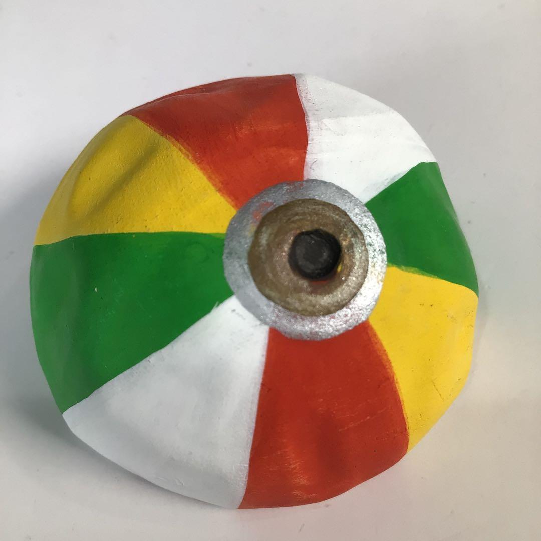 Ｎ６０９　香合　『北村雅耕造』『陶製』『紙風船香合』　共箱　茶道具