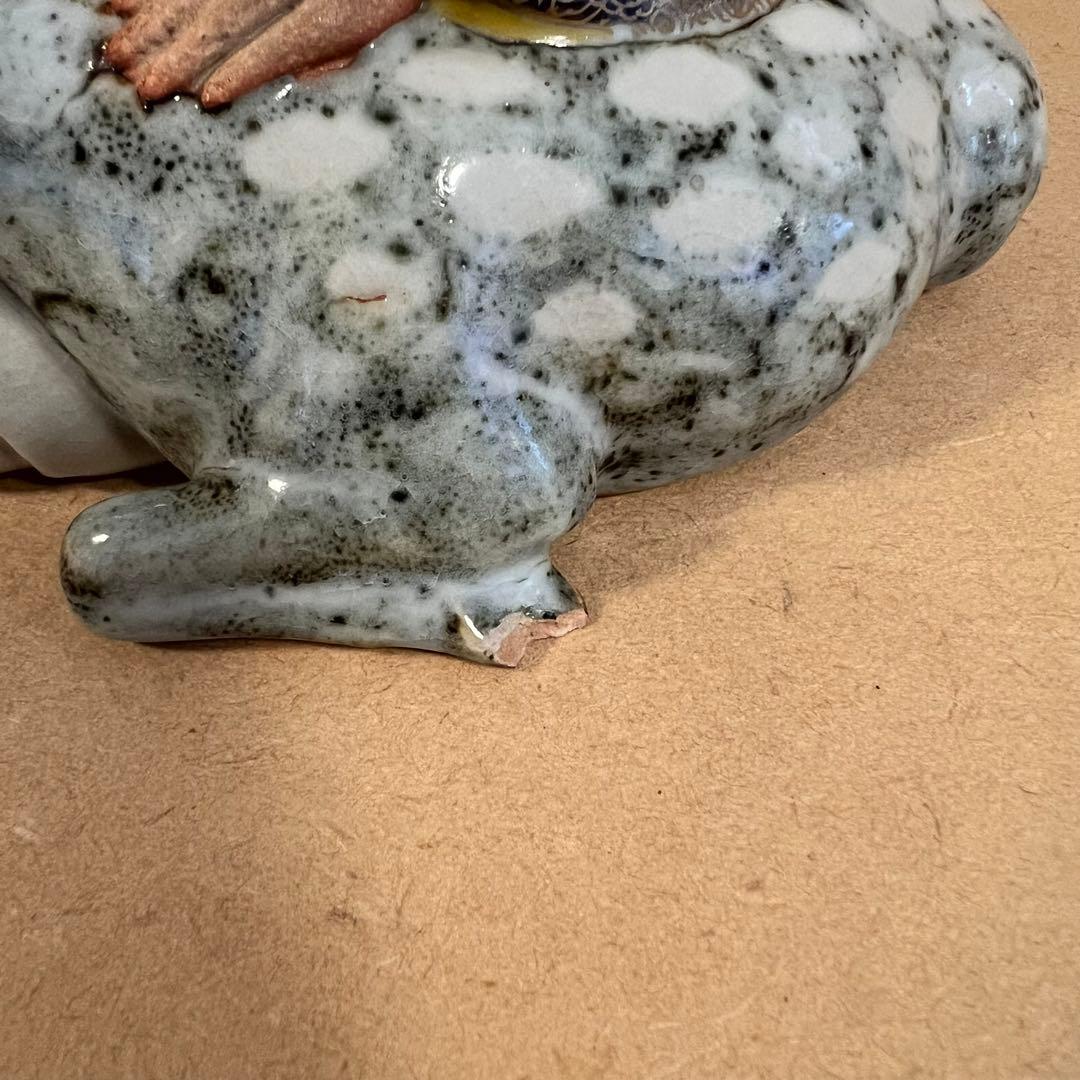 九谷焼 九谷蛍窯 秋塘作 中村秋塘 福禄寿 七福神 置物 共箱 オブジェ 縁起物