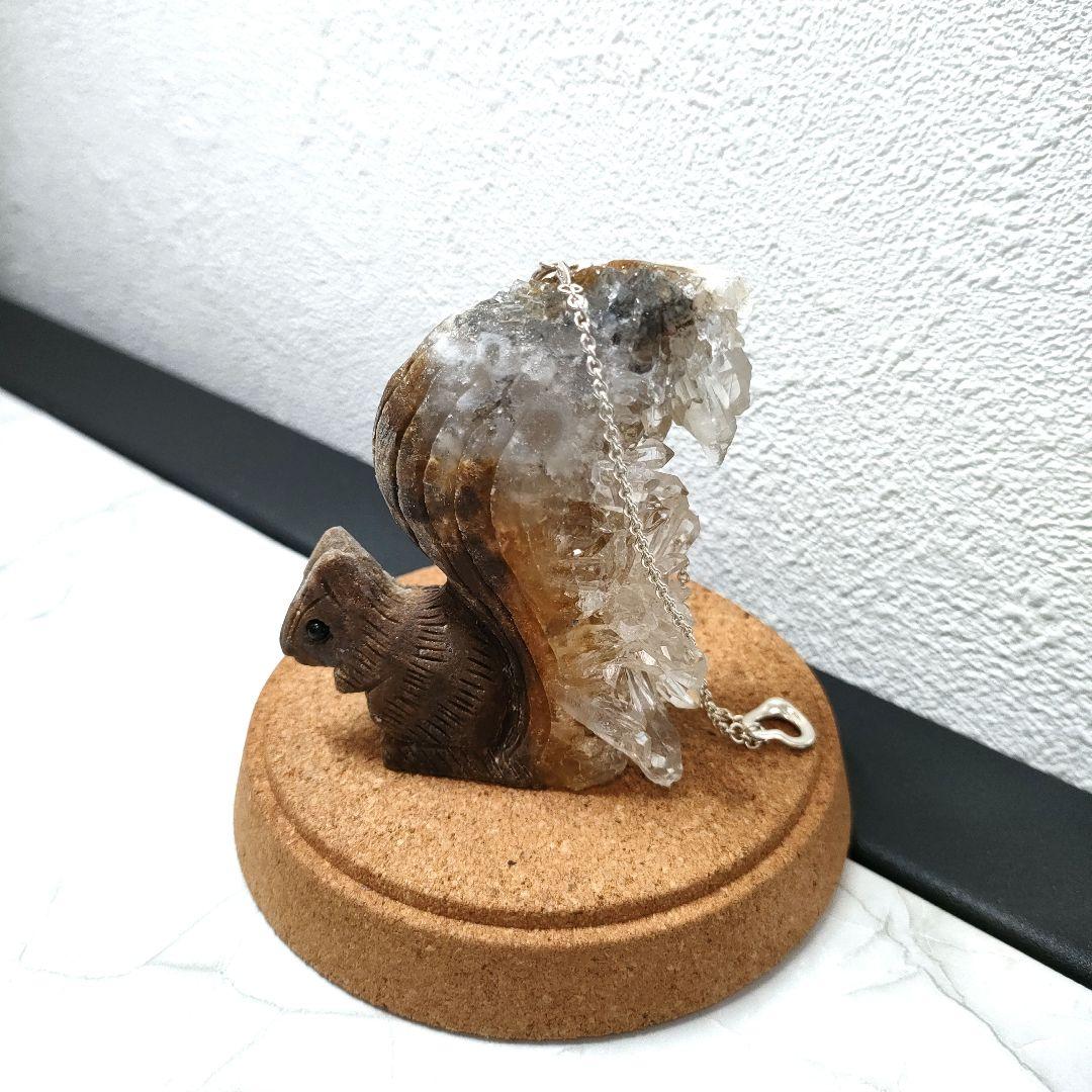 【天然水晶】クリスタルクラスターのリスさん