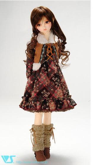 ドルフィー ボークス製 ドールドレス ムートンベストワンピセット