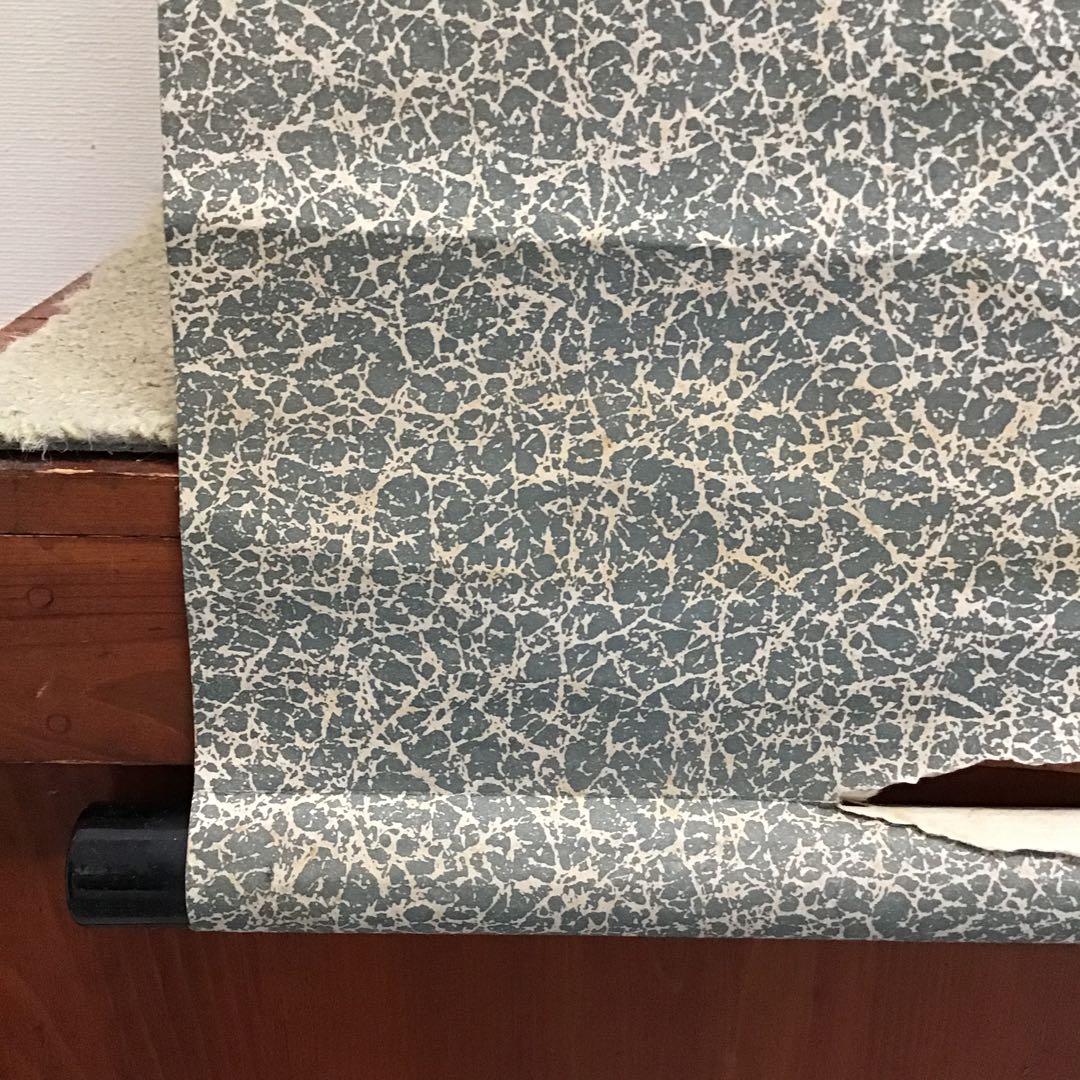 K茶道具　掛軸二行立草書　作者不明(乃木の文字有)掘出物　配送用桐箱S188KJ