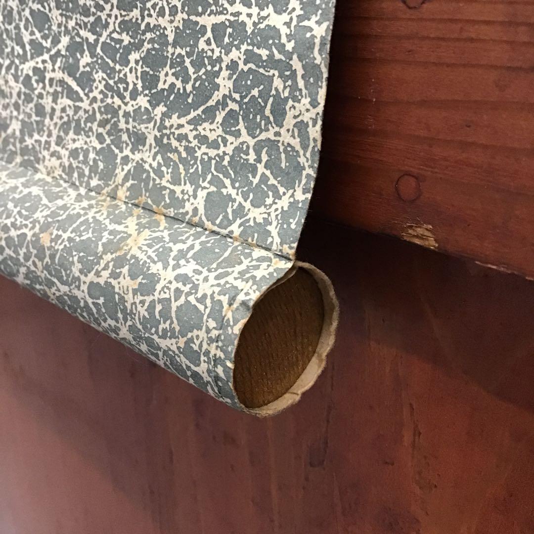 K茶道具　掛軸二行立草書　作者不明(乃木の文字有)掘出物　配送用桐箱S188KJ