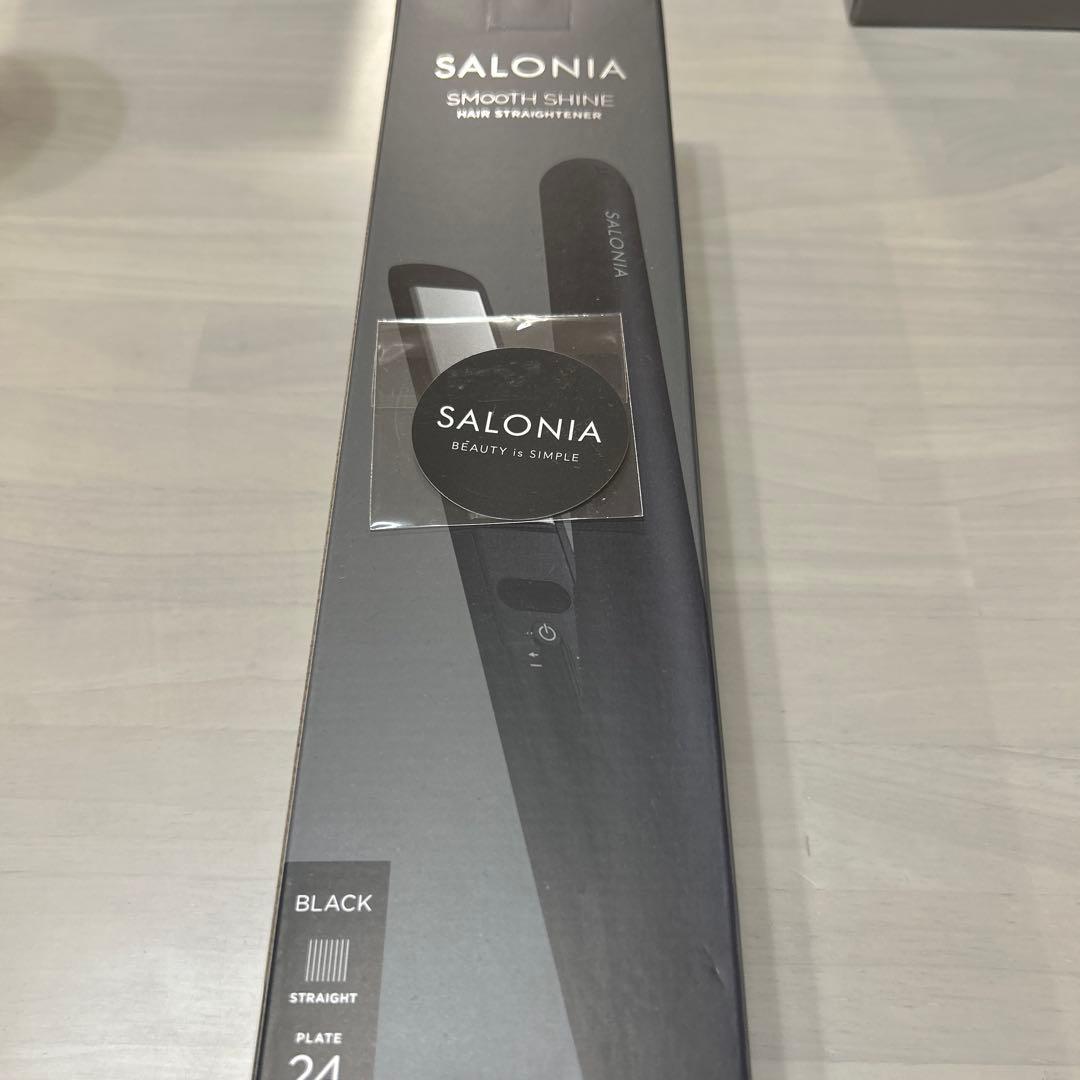 SALONIA サロニア スムースシャイン ストレートアイロン　ブラック　24