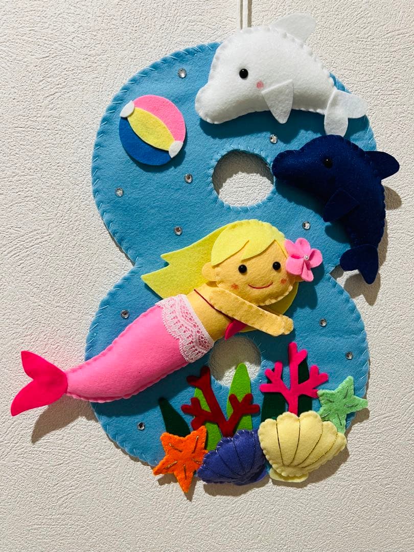 フェルト＊季節のリース＊ハンドメイド