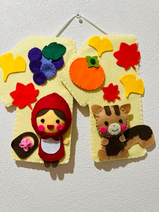 フェルト＊季節のリース＊ハンドメイド