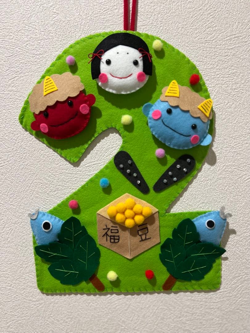 フェルト＊季節のリース＊ハンドメイド