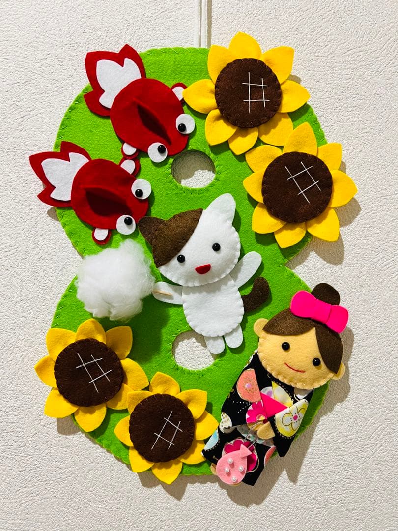 フェルト＊季節のリース＊ハンドメイド